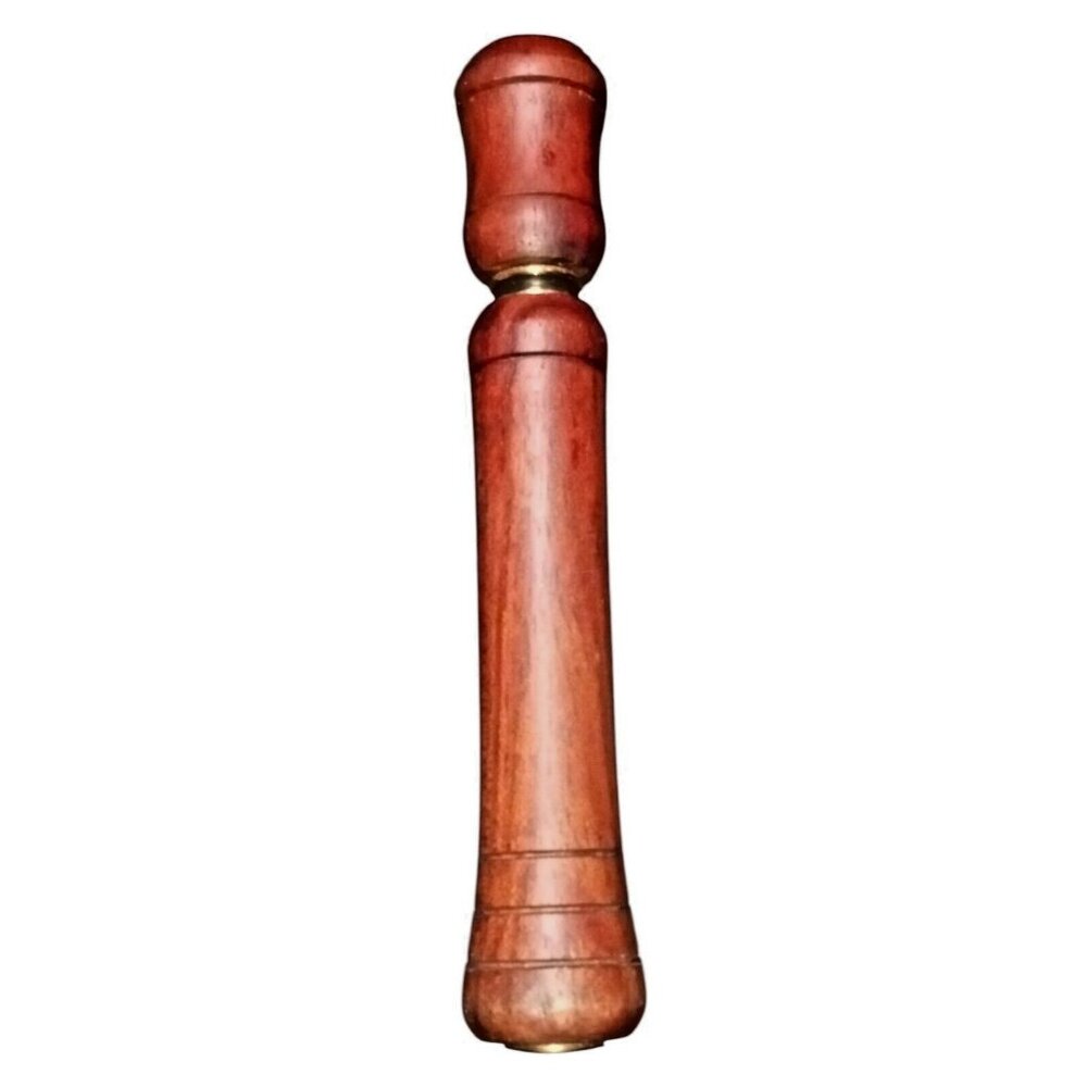 Vintage Wood carved Perfume Oil Dispenser Pen Screw Lid Brass Hardware
